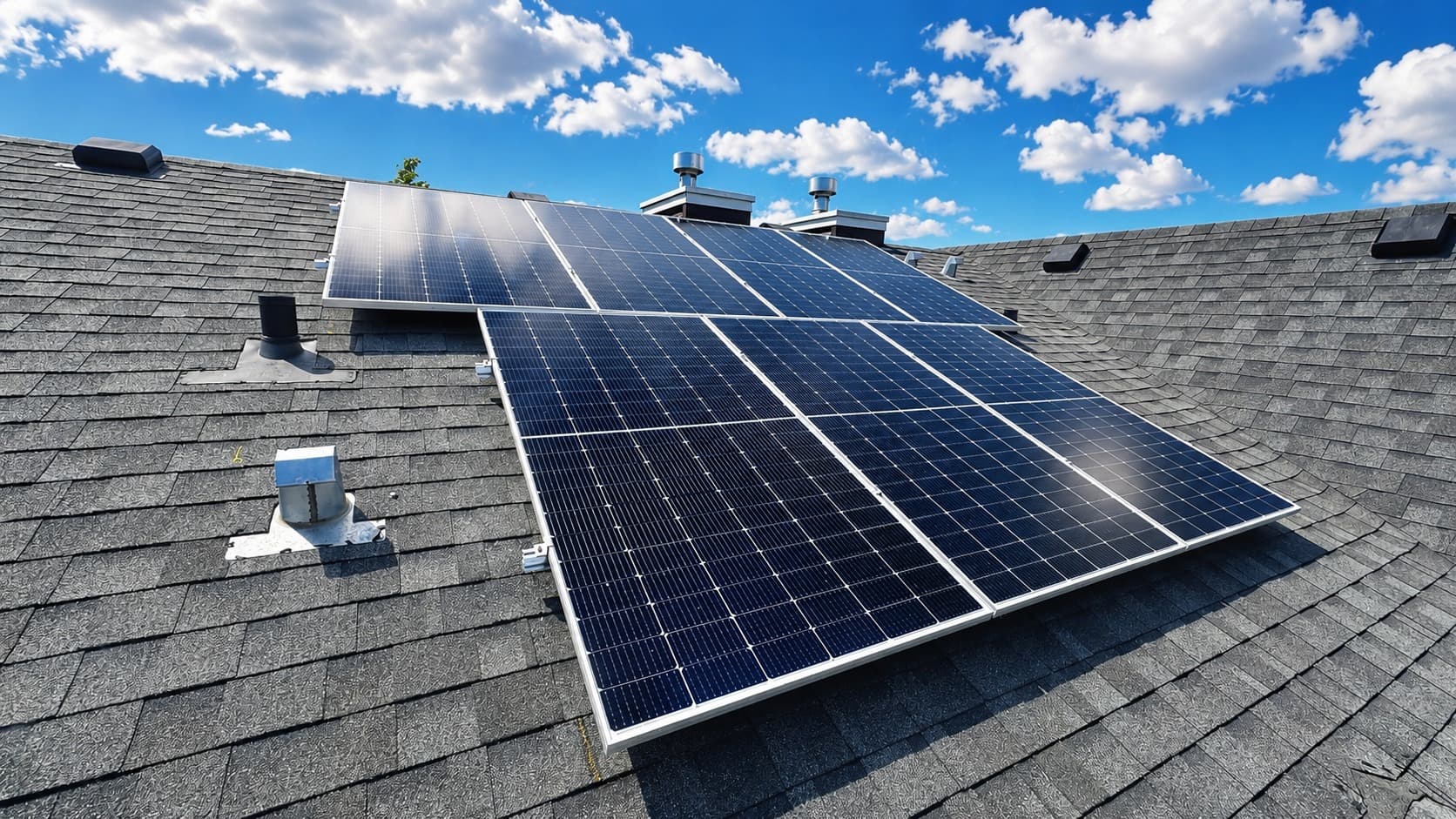 7 Panel 500W Roof Install